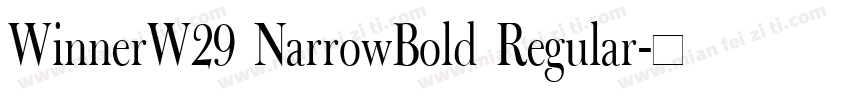 WinnerW29 NarrowBold Regular字体转换